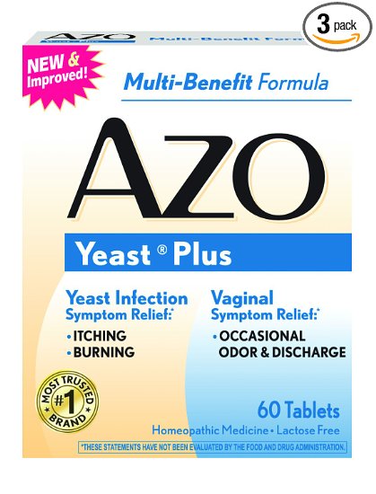 AZO Yeast Plus tablets 60 each  Pack of 3