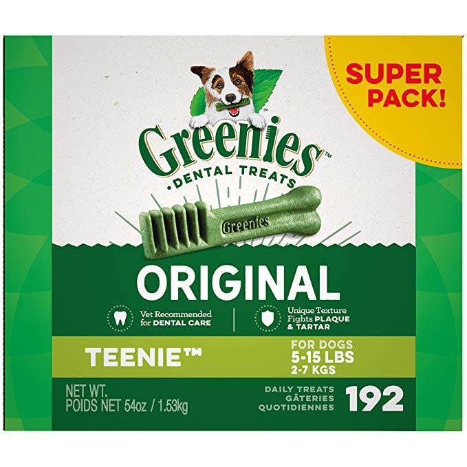 Greenies Dog Dental Chews Dog Treats - Teenie Size (5-15 lb Dogs)