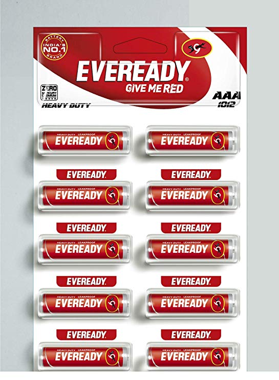 Eveready 1012 Carbon Zinc AAA Battery - 10 Pieces