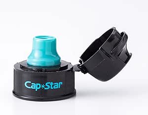 こぼれないキャップ CapStar 1個 ペットボトル キャップ（ブルー） もれない 犬の散歩にも Cap☆Star 寝たまま飲める！大人も使えるデザイン！ ペットボトル用 pe,pp