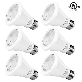 PAR20 LED Bulb 50W Equivalent, SHINE HAI 6W E26 Flood Light Bulb, 3000K Soft White, Medium Base, UL-Listed, 3 Years Warranty, 6 Pack