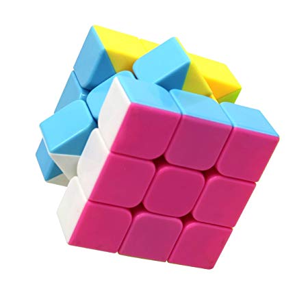 FC MXBB Stickerless Cube 3x3 Magic Cube Speed Cube Puzzle Twist Brain Teasers 56mm, Fun toys Educational Toys Ideal Toys for Kids