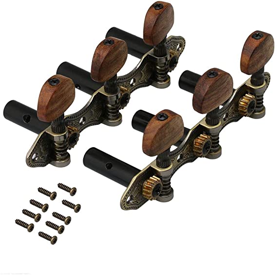 Mxfans 2pieces Guitar Tuner Tuning Keys Pegs Machine Heads for Classical Guitar