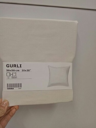 Ikea Cushion Pillow Cover Bright White Gurli 20x20" with Zipper