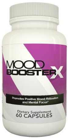 Mood Booster X - All-Natural Mood Support Formula With 5-HTP GABA Herbal Extracts Vitamins Minerals and Amino Acids - 60 Capsules