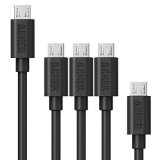 Anker 5-Pack Premium Micro USB Cables in Assorted Lengths 3ft 6ft 1ft High Speed USB 20 A Male to Micro B Sync and Charge Cables Black