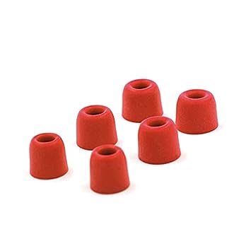 KZ Memory Foam Eartips, 3 Pairs L M S Size Replacement Foam Earbuds Eartips for in-Ear Earphones (Red)