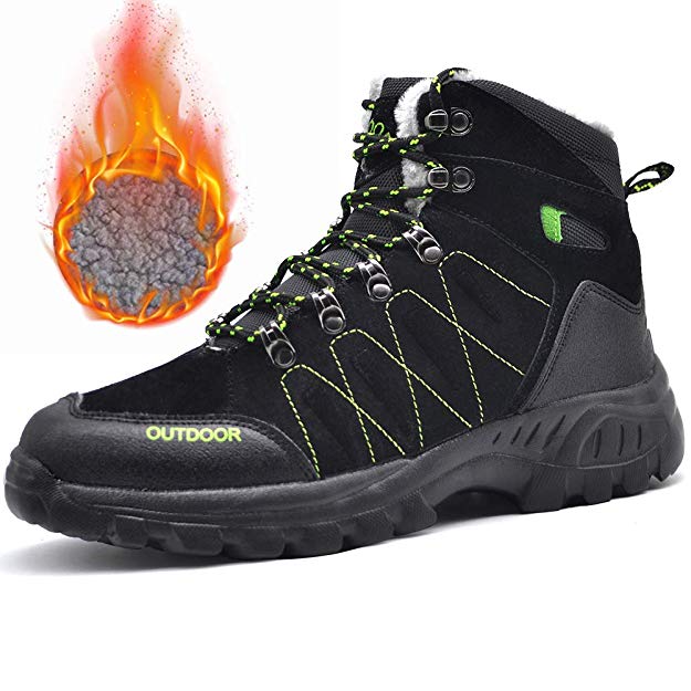 Mens Hiker Suede Leather Waterproof Hiking Boot Outdoor Backpacking Shoe