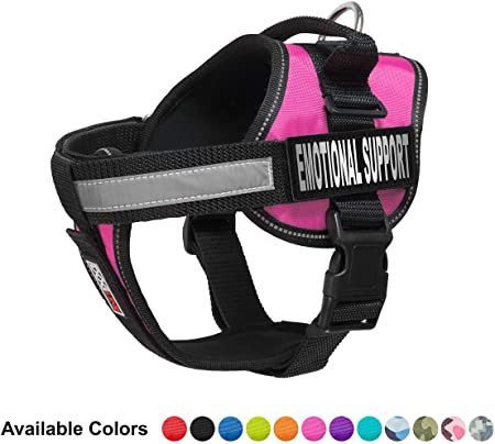 Dogline Unimax Dog Harness Vest with Emotional Support Patches Adjustable Straps Breathable Neoprene for Identification Training Dogs