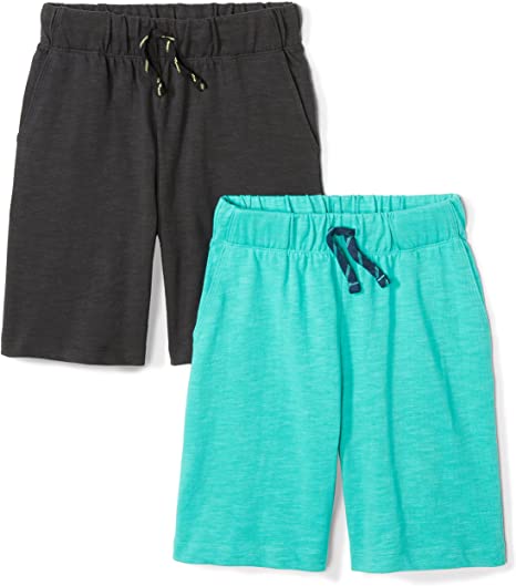 Amazon Brand - Spotted Zebra Boys' Toddler & Kids 2-Pack Jersey Knit Shorts