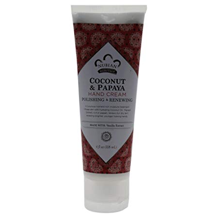 Nubian Heritage Hand Cream, Coconut Papaya, 4 Ounce