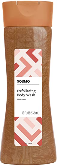 Amazon Brand - Solimo Exfoliating Body Wash, 18 Fluid Ounce