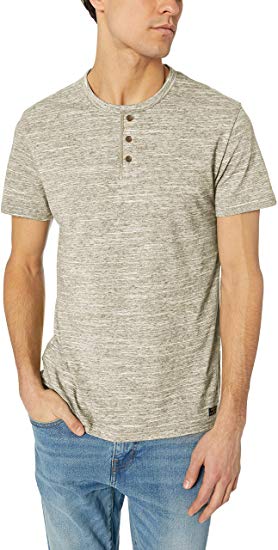 Lucky Brand Men's Short Sleeve Henley-Space Dye Shirt