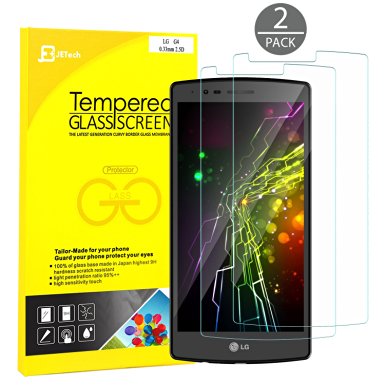 LG G4 Screen Protector, JETech 2-Pack Premium Tempered Glass Screen Protector Film for LG G4 LGG4 - 0866