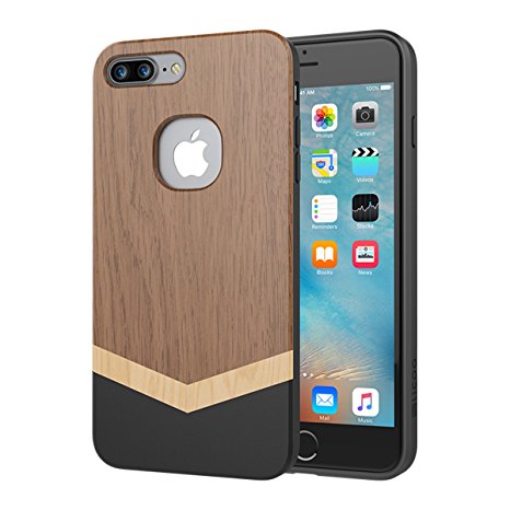 iPhone 7 Plus Case, Slicoo [Nature Series] Wood Slim Covering Case for iPhone 7 Plus (2016)