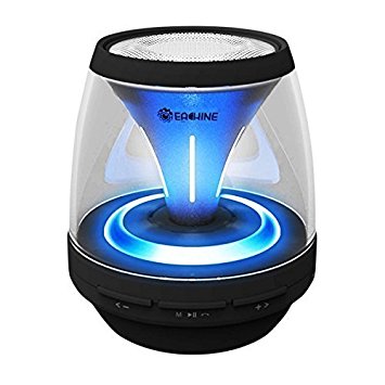 Portable Mini Bluetooth Speaker with 4 Mode LED Lights and FM Radio for Smartphone, iPhone, and Tablet