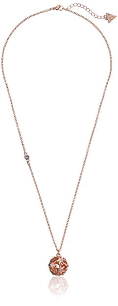 GUESS "Basic" Floral Ball Pendant Necklace