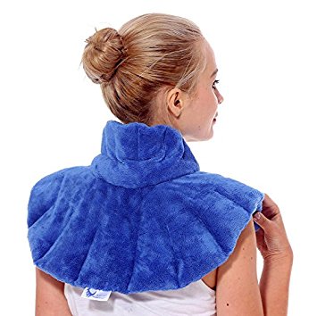 Huggaroo Neck Wrap: Microwavable, Herbal Aromatherapy, Cooling; soothe neck and shoulder muscle aches and tension, help arthritis pain, soothe migraines and other headaches; use hot or cold