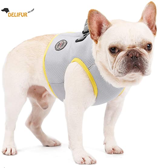 Delifur Dog Cooling Vest Harness with Adjustable Hook&Loop for Small Medium Large Dogs