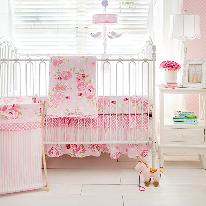 My Baby Sam Rosebud Lane 3 Piece Crib Bedding Set