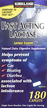 180 Caplets Fast Acting Lactase - Lactase Enzyme - Compare to the Active Ingr