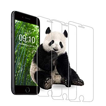 [3 Pack] Tempered Glass Screen Protector Glass for iPhone 8/iPhone  7 Anti-Scratch/Bubble Free / 9H Hardness/HD HD Clarity / 2.5D Round Edge, iPhone 8/7/6 Tempered Glass Film