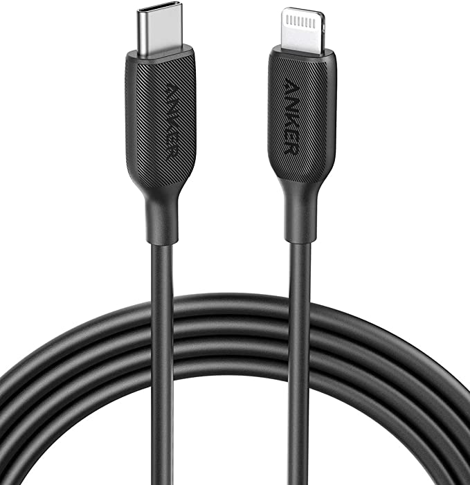 USB C to Lightning Cable (6 ft), Anker Powerline III MFi Certified Fast Charging Lightning Cable for iPhone 11 Pro 11 Pro Max X XS XR Max 8 Airpods Pro, Supports Power Delivery (Black)