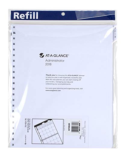 AT-A-GLANCE 7092378 Three/Five-Year Monthly Planner Refill, 9 x 11, White, 2018