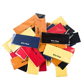 Pack of 50 - Nifty Clean Reusable Microfiber Cloth, Assorted Colors
