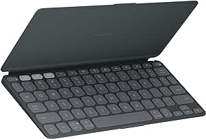 Logitech KEYS-to-GO 2 Portable Bluetooth Tablet Keyboard with Built-in Cover, Slim & Compact Wireless Keyboard for Windows, Android, Linux, iPad, iPhone, Mac, Apple TV - Graphite