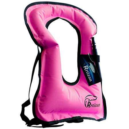 Rrtizan Unisex Adult Portable Inflatable Canvas Life Jacket Snorkel Vest …