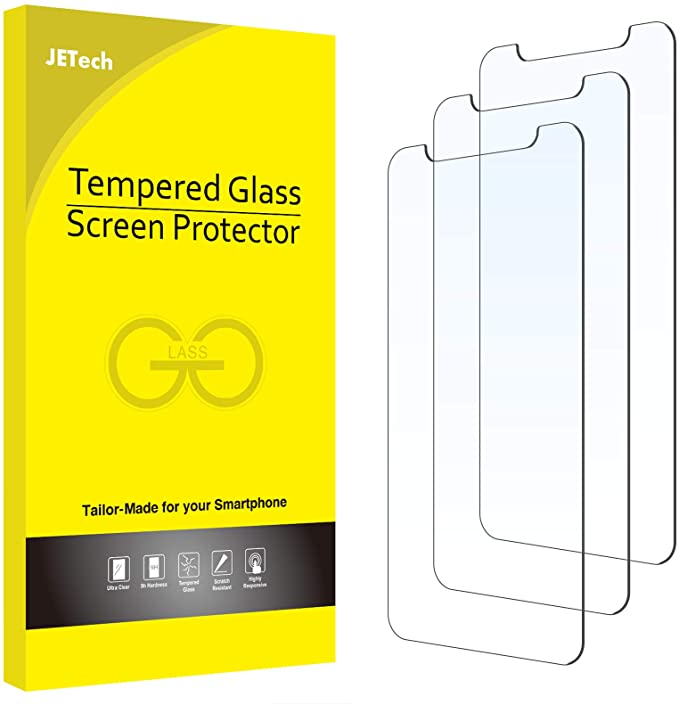 JETech Screen Protector for iPhone 12 / 12 Pro 6.1-Inch, Tempered Glass Film, 3-Pack