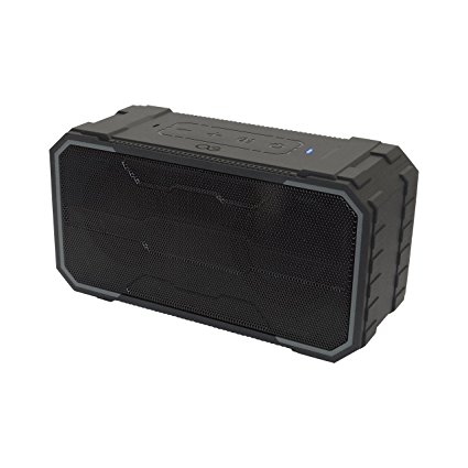 Omnigates Aeon Bluetooth 4.2 Speaker – Advanced Dual 5W Speakers, IPX6 Water & Dust Resistant, Built-in Mic – for Parties, Backpacks, Hiking, Camping, Beach [Color: Black]