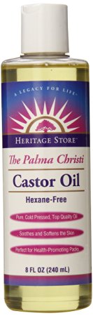 Heritage Store Castor Oil, 8 Ounce
