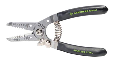 Greenlee 1916-SS Stainless Wire Stripper and Cutter, 10-20AWG, 6-Inches