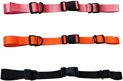 Flying swallow 3 Pieces Backpack Chest Strap, Heavy Duty Adjustable Backpack Sternum Strap Chest Belt with Buckle for Hiking and Jogging（Black ，Orange， Pink）