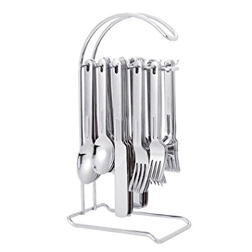 Flatware Set of 20 with 12" hanging Stand