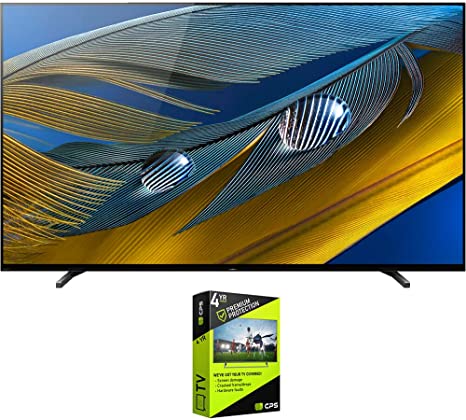 Sony XR65A80J 65 inch A80J 4K OLED Smart TV 2021 Model Bundle with Premium 4 Year Extended Protection Plan