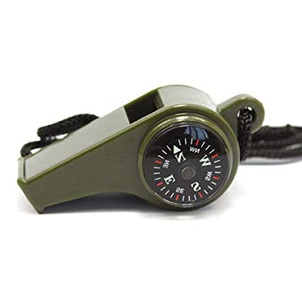 Brand New 3 in1 Outdoor Camping Hiking Emergency Survival Gear Whistle Compass Thermometer