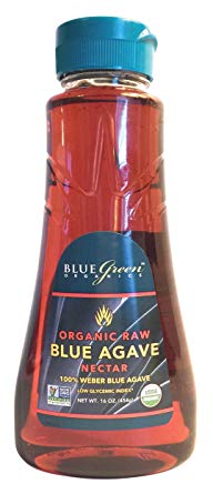 Blue Green Agave Organic Nectar, Raw Blue, 16 Ounce