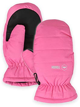 Kids Winter Snow & Ski Mittens - Youth Mitts Gloves Designed for Skiing & Snowboarding - Waterproof, Thermal Nylon Shell & Synthetic Leather Palm - Fits Toddlers, Junior Boys and Girls