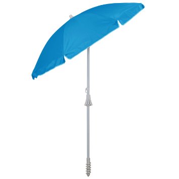 Beach Umbrella Classic Oxford 6ft Certified by The Skin Cancer Foundation by JGR Copa (Color Light Blue C12N)