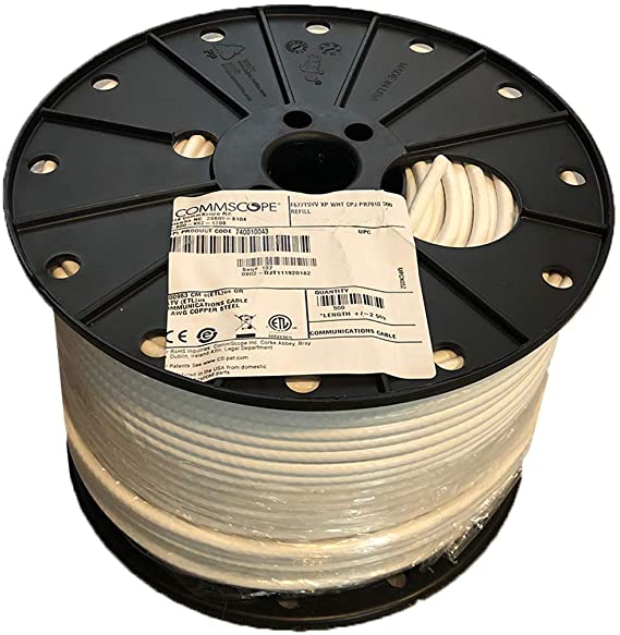 500' Reel Spool COMMSCOPE F677TSVV RG6 Single Cable Coax COAXIAL Satellite (White)