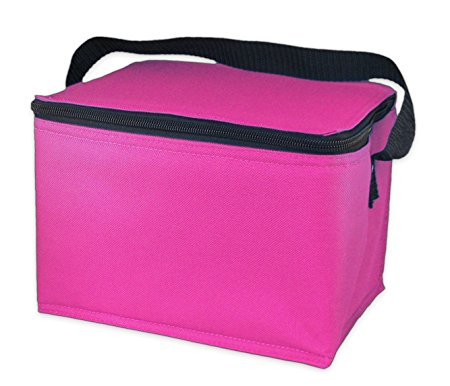 EasyLunchboxes Insulated Lunch Box Cooler Bag, Pink