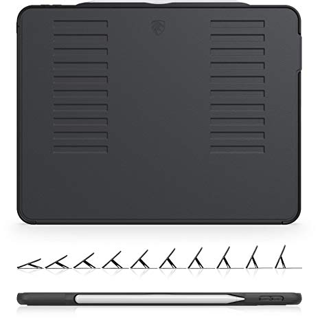 ZUGU CASE The Muse Case - 2018 iPad Pro 12.9 inch 3rd Gen (New Model) - Very Protective But Thin   Convenient Magnetic Stand-Black