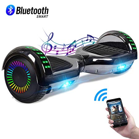 CBD Chrome Hoverboard for Kids, 6.5" Bluetooth Self Balancing Hoverboard, Hoverboard with Bluetooth and LED Lights, UL 2272 Certified Hover Board