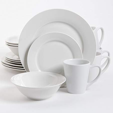 Gibson Overseas, Inc. 102563.16RM Gibson Home Noble Court 16 Piece Dinnerware Set, White, 1