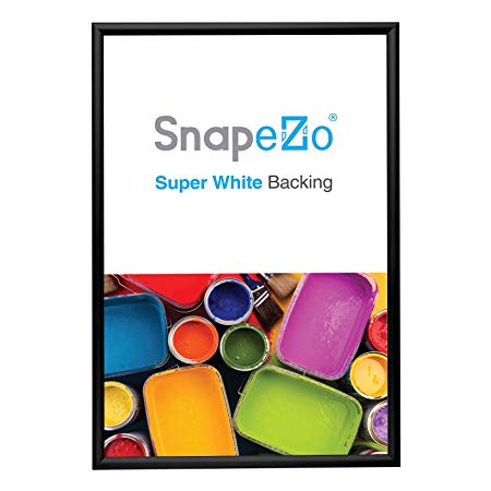 SnapeZo Poster Frame 22x32 Inches, Black 1.2" Aluminum Profile, Front-Loading Snap Frame, Wall Mounting, Premium Series