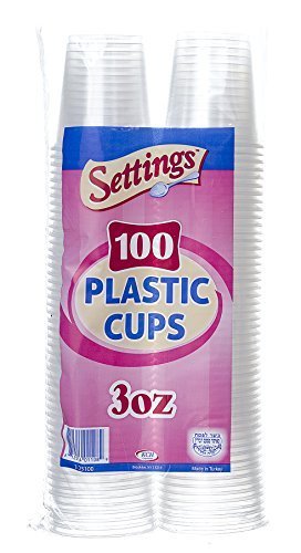 Settings 3oz Plastic Disposable Clear Cups Cups 100 Count Pack Of 2
