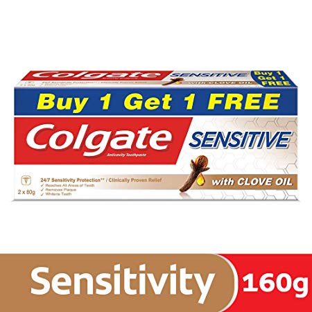 Colgate Sensitive Anticavity Toothpaste with Clove Oil - 80g (Buy 1 Get 1 Free)